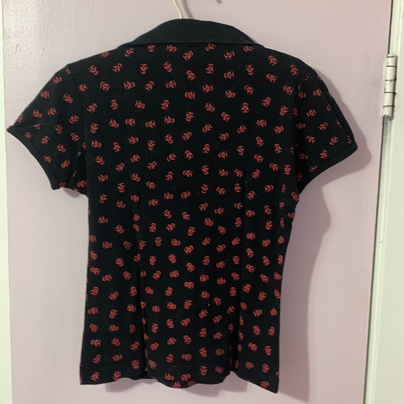 3/25$ Goth sculls polo tee red - Picture 4 of 5